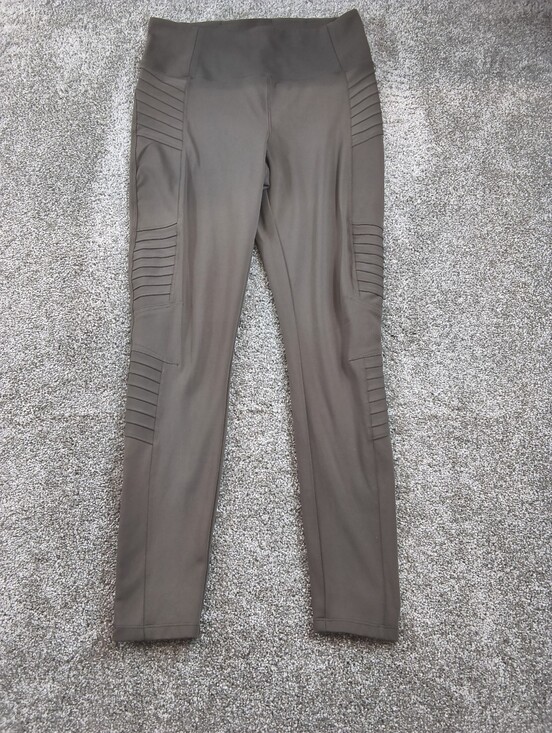Athleta Pants - Athleta Leggings Womens Size Medium Delancey Moto Tight Pants Zip Ankle Stretch